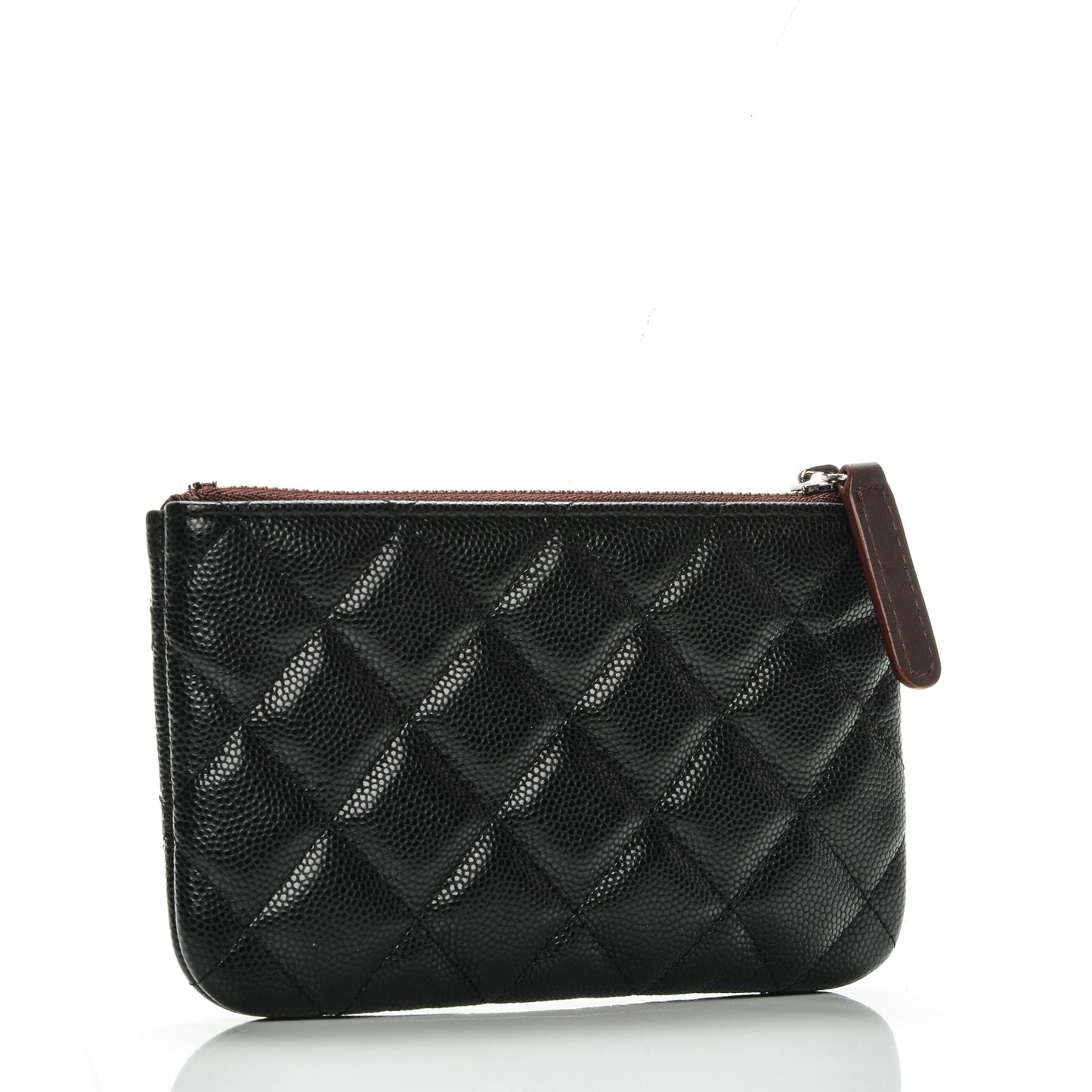 Caviar Quilted Small Cosmetic Case Black