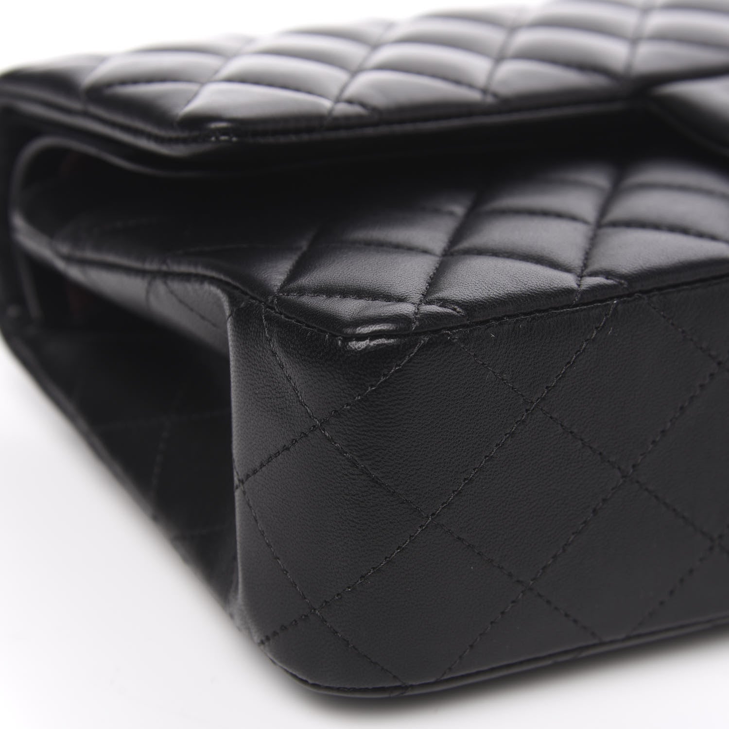 Chanel Lambskin Quilted Medium Double Flap Black 8 of 12