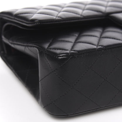Chanel Lambskin Quilted Medium Double Flap Black 8 of 12