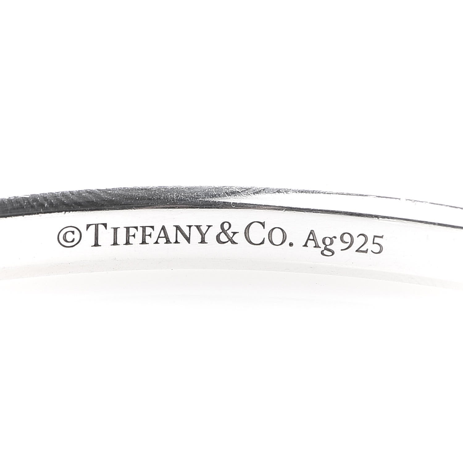 Tiffany Sterling Silver Narrow Makers Cuff Bracelet 4 of 5