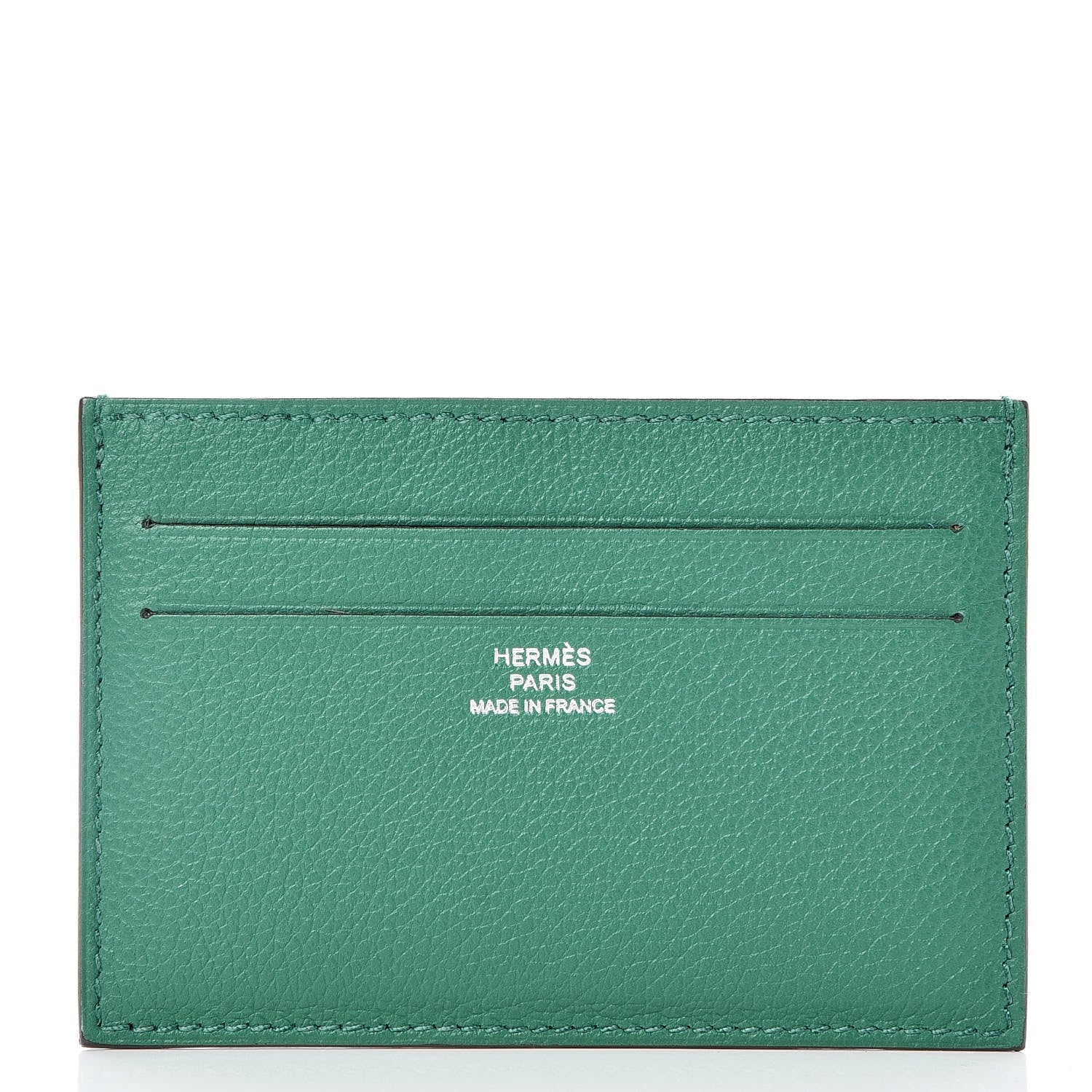 Hermes Evercolor Citizen Twill Card Case Vert Vertigo Orange Ciel 1 of 8