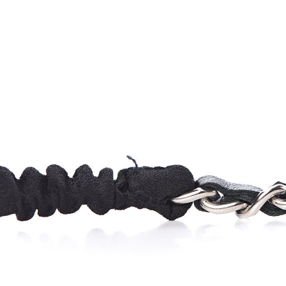 Chanel Calfskin Chain CC Headband Black Silver 5 of 5