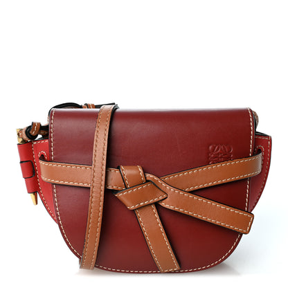 Loewe Calfskin Mini Gate Crossbody Bag Garnet Pomodoro 1 of 10