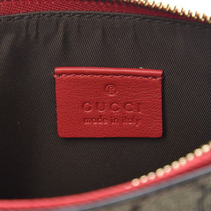 Gucci GG Supreme Monogram Merveilles Lips Zip Pouch Hibiscus Red 6 of 8