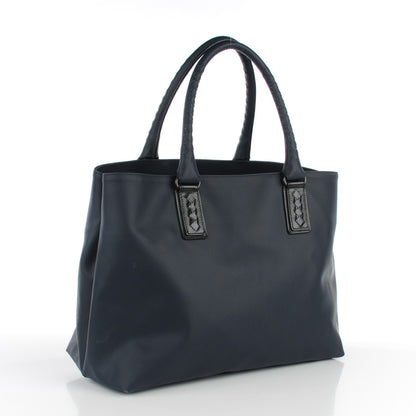Bottega Veneta Rubberized Canvas Marco Polo Tote Dark Navy 3 of 8