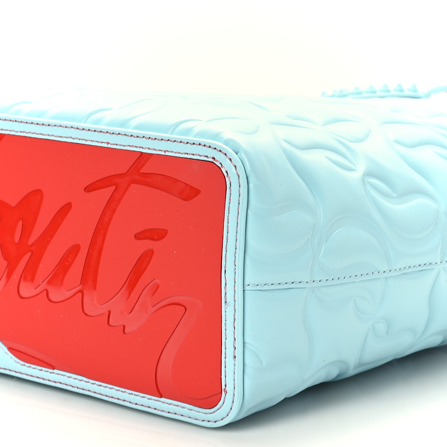 Christian Louboutin Nappa Embossed Small East West Cabata Tote Mineral 10 of 10