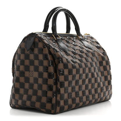 Louis Vuitton Damier Paillettes Speedy 30 Black 3 of 14