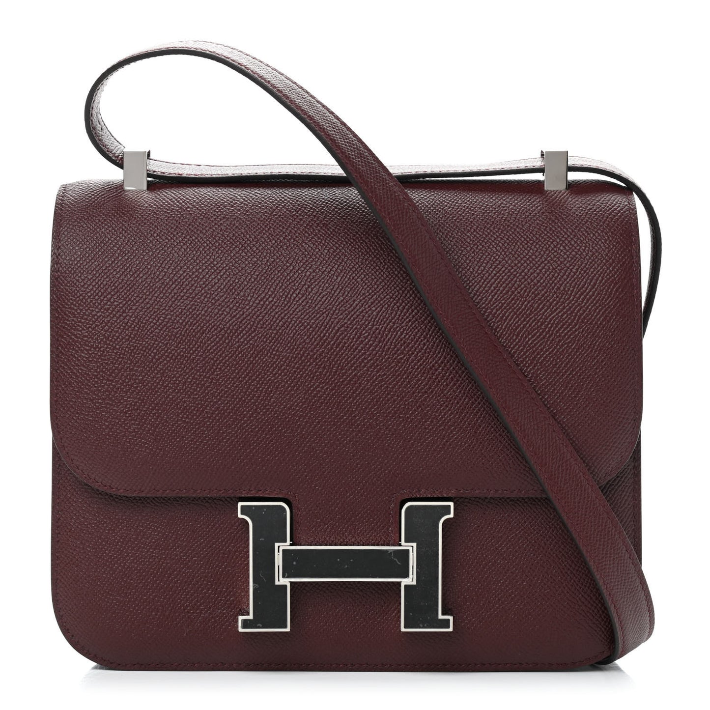 Epsom Horseshoe Enamel Constance 24 Bordeaux Black