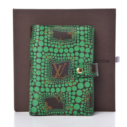 Louis Vuitton Monogram Kusama Town Small Ring Agenda Green 8 of 8