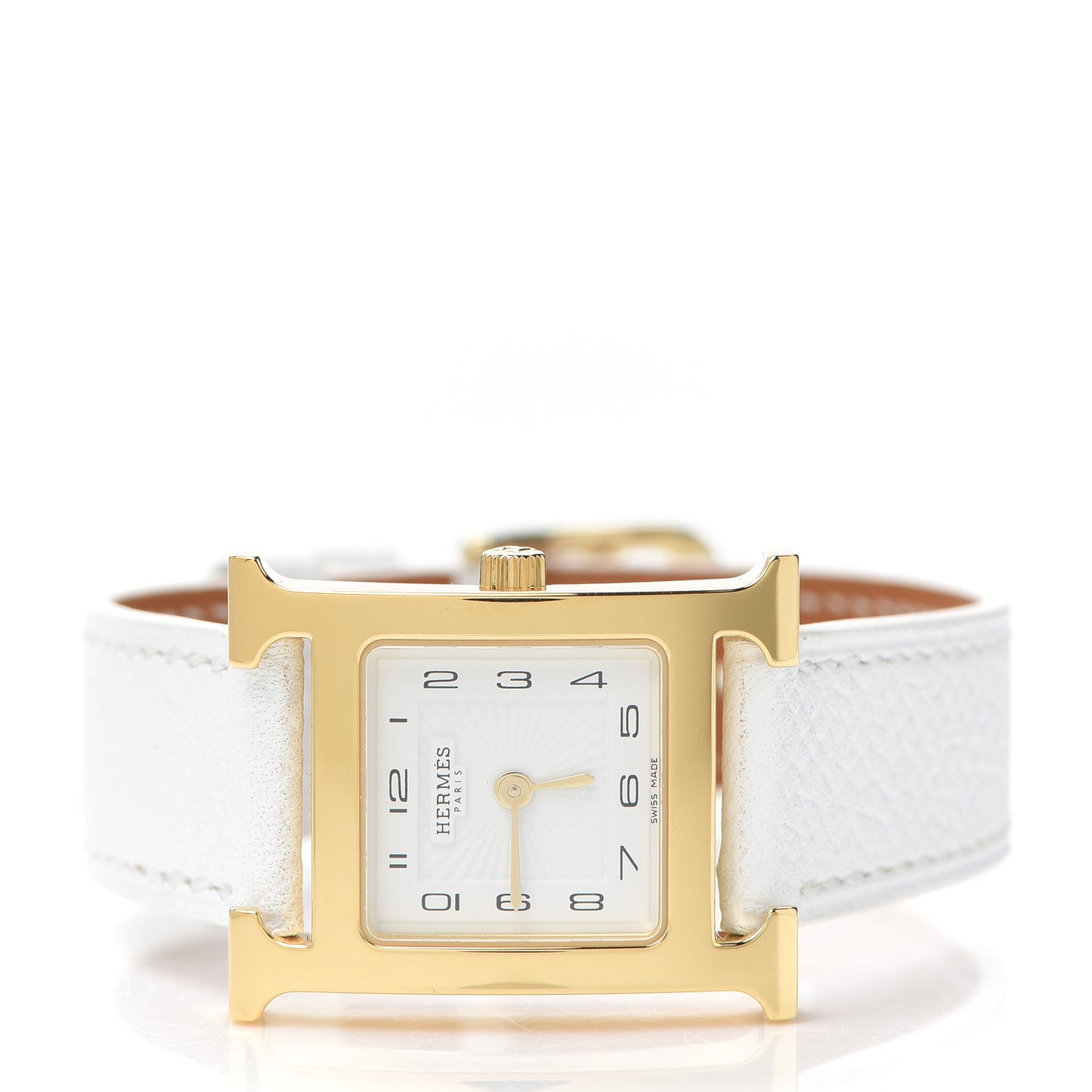 Stainless Steel Epsom 21mm Heure H Hour Quartz Watch Blanc