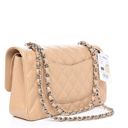 Chanel Caviar Quilted Medium Double Flap Beige 3 of 11