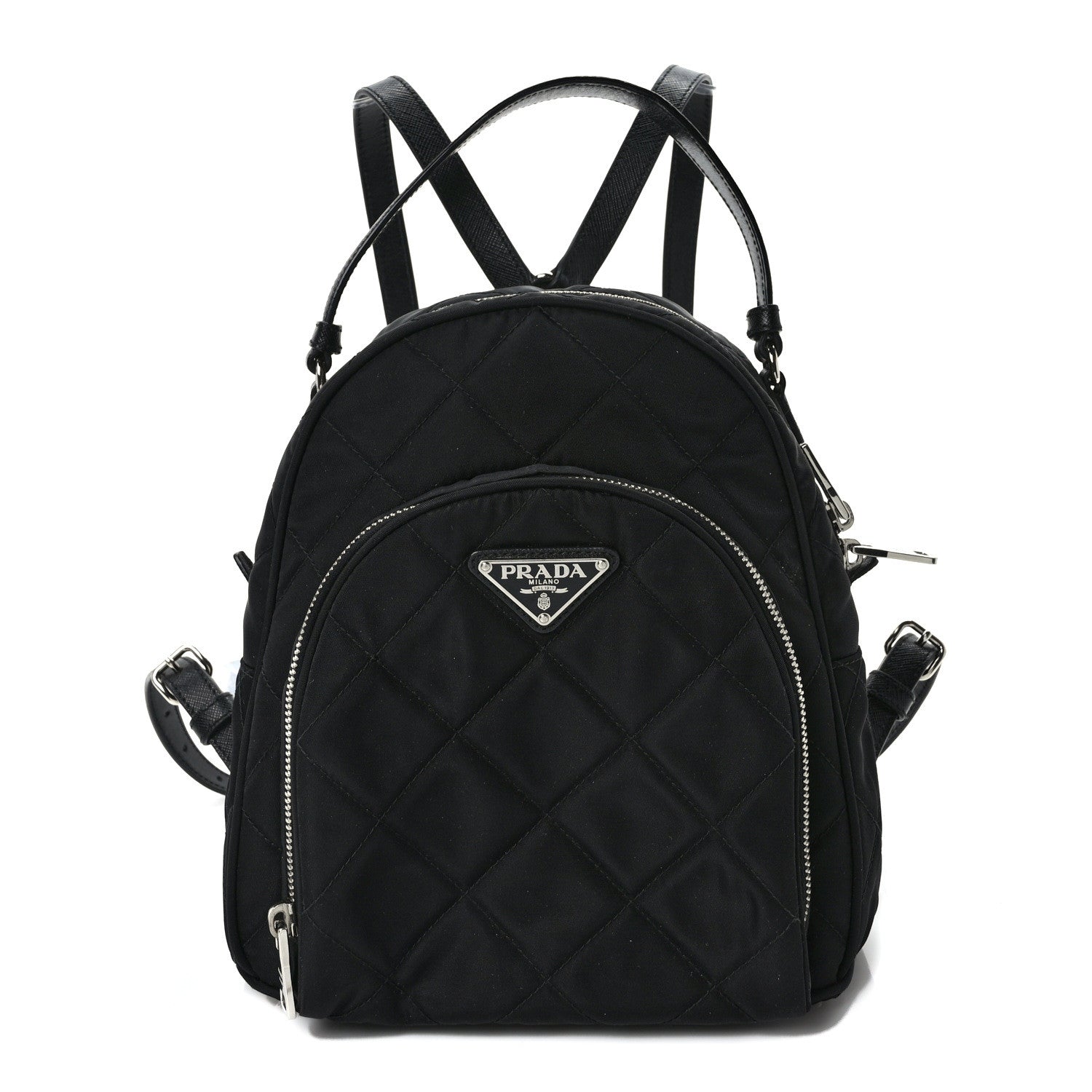Prada Nylon Tessuto Impuntu Quilted Backpack Black 1 of 8