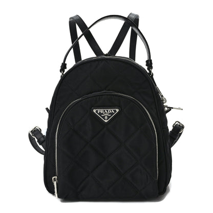 Prada Nylon Tessuto Impuntu Quilted Backpack Black 1 of 8
