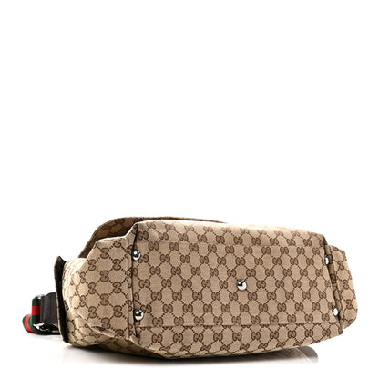 Gucci Monogram Web Messenger Diaper Bag Brown 4 of 11