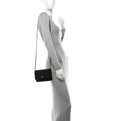 Chanel Caviar Quilted Wallet on Chain WOC Black 2 of 14