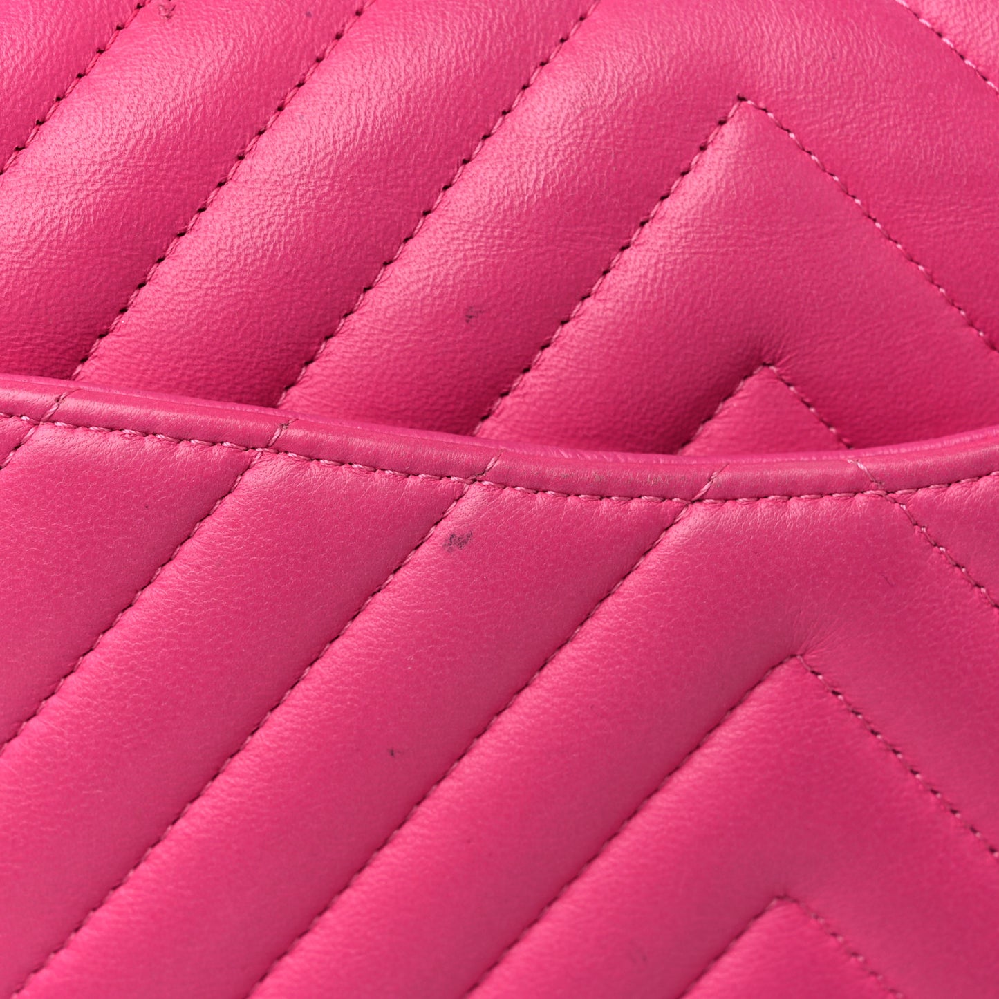 Lambskin Chevron Quilted Medium Double Flap Pink