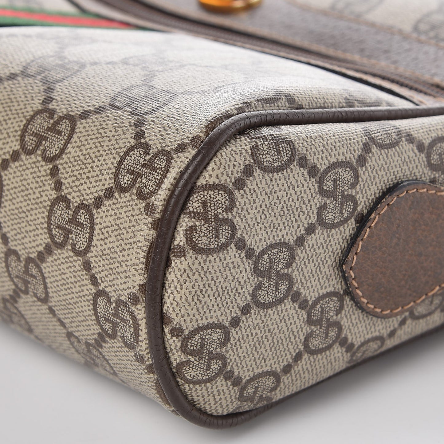 GG Plus Monogram Web Small Shoulder Bag Brown
