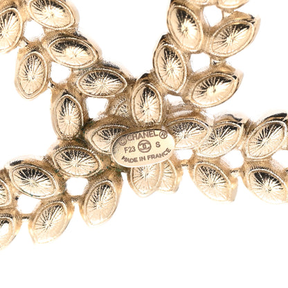Chanel Crystal Sparkling Wheat CC Brooch Gold 3 of 4