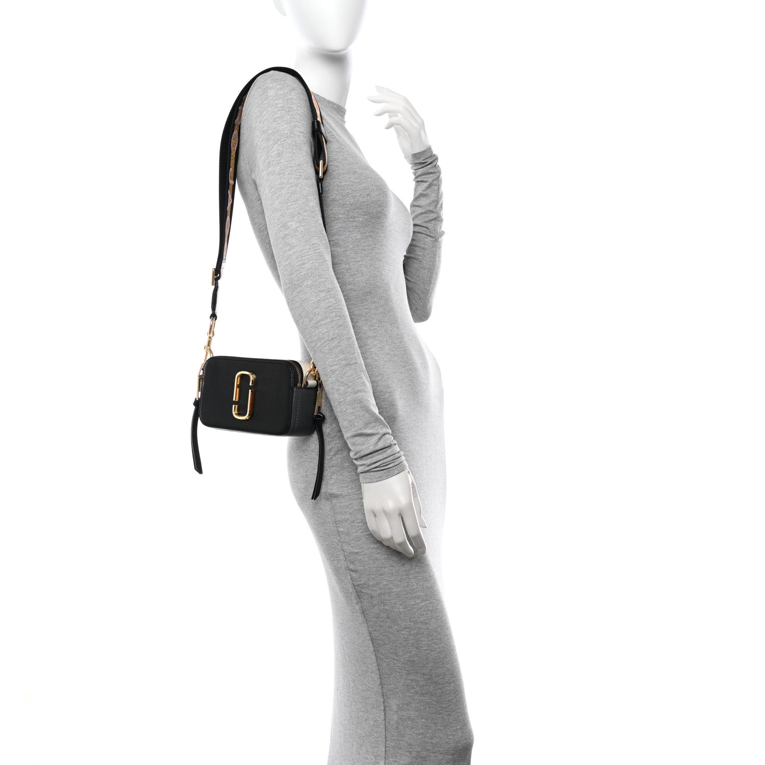 Marc Jacobs Saffiano Small Snapshot Camera Black Mulitcolor 3 of 10