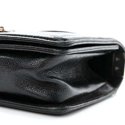 Chanel Caviar Chevron Quilted Small Boy Flap Black 10 of 11