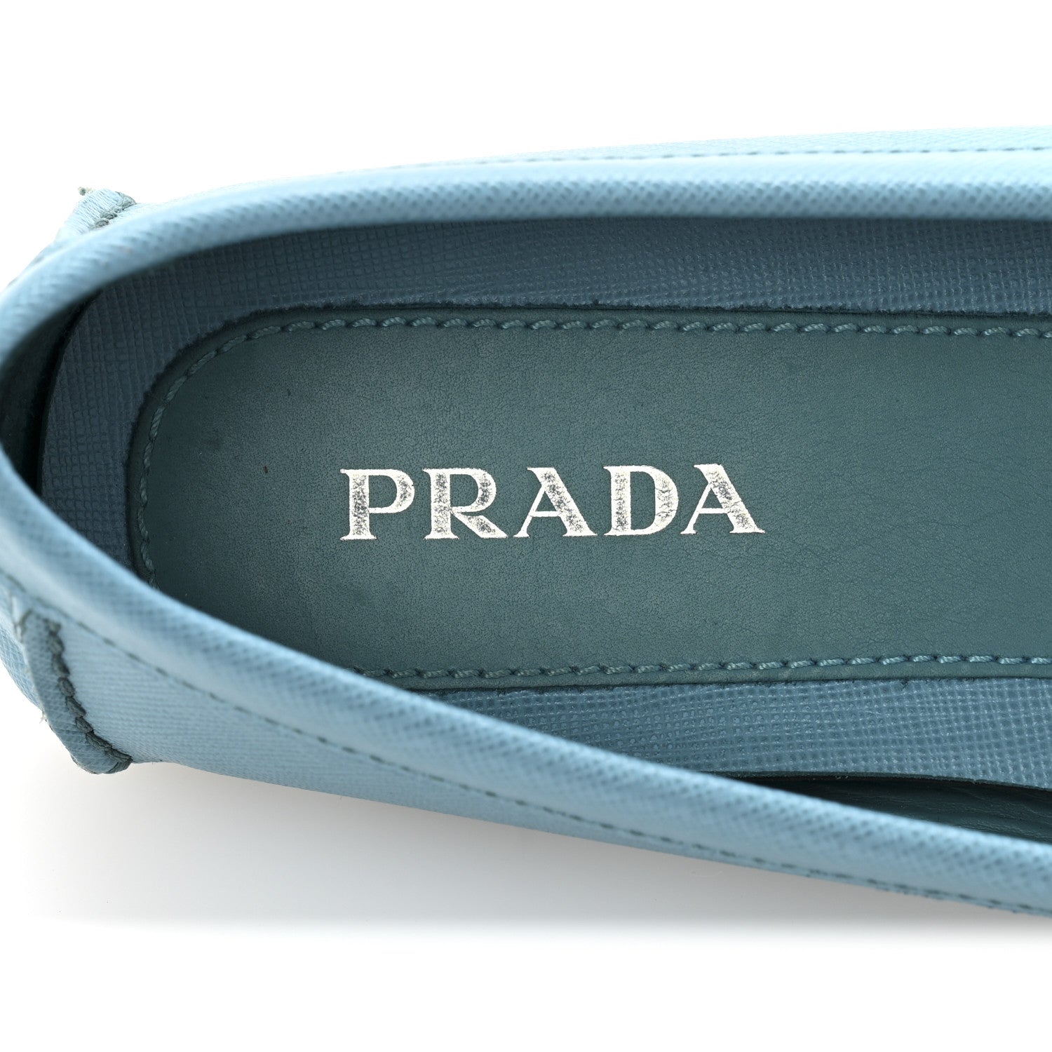 Prada Saffiano Logo Womens Loafers 39 Turchese 8 of 11