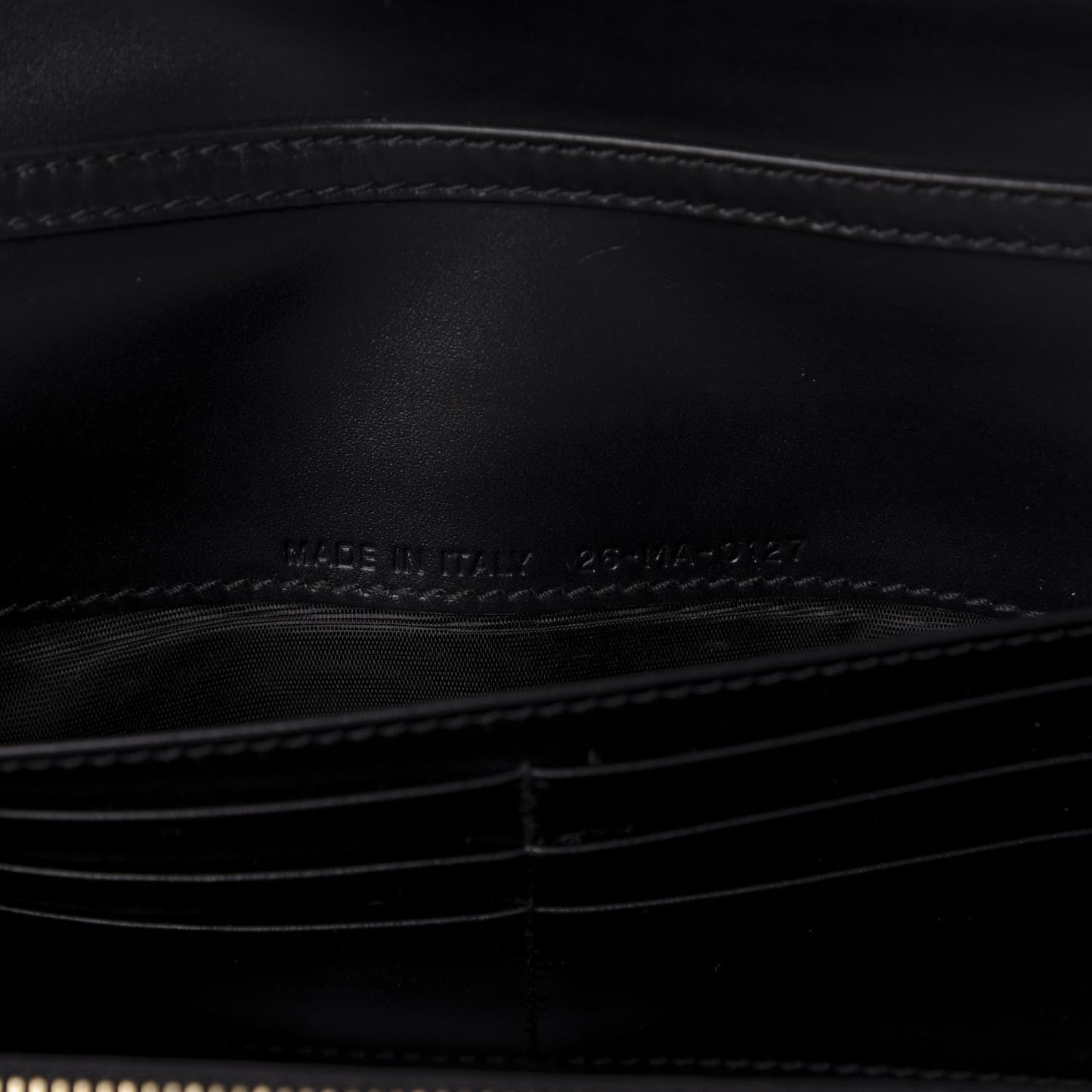Smooth Calfskin J'adior Croisiere Chain Wallet Black