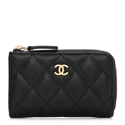 Chanel Caviar Quilted Key Holder Case Black 2 of 12