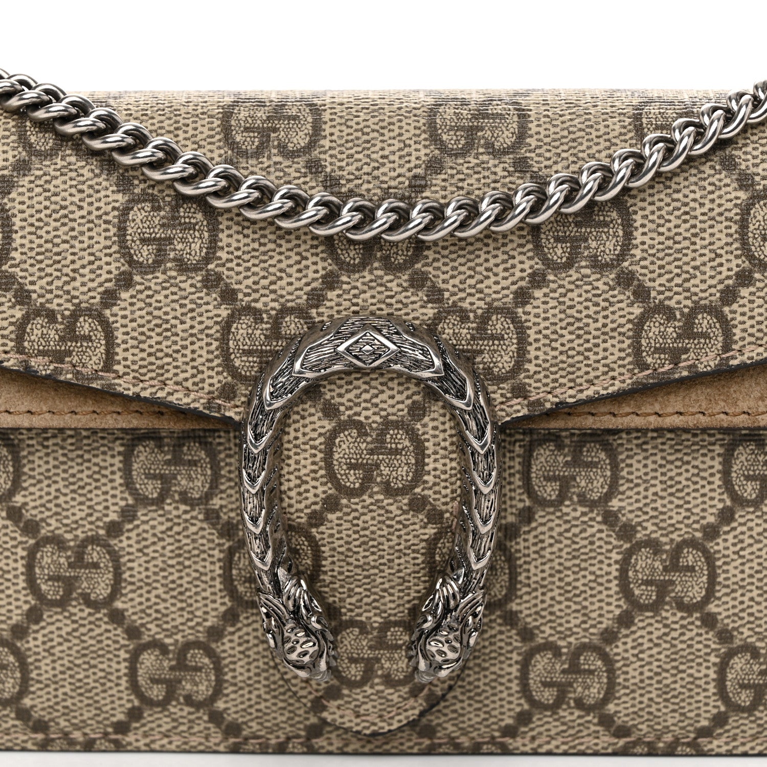 Gucci GG Supreme Monogram Super Mini Dionysus Shoulder Bag Taupe 7 of 10