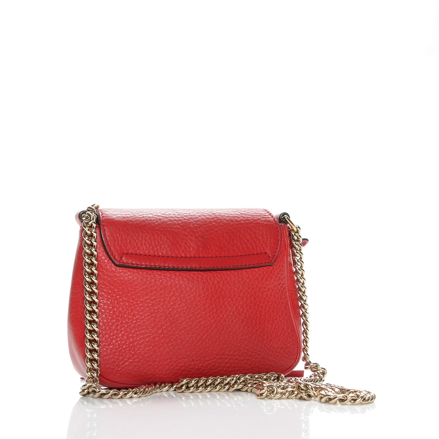 Gucci Pebbled Calfskin Small Soho Flap Crossbody Red 3 of 11