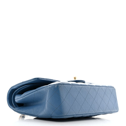 Chanel Caviar Quilted Medium Double Flap Blue 4 of 10