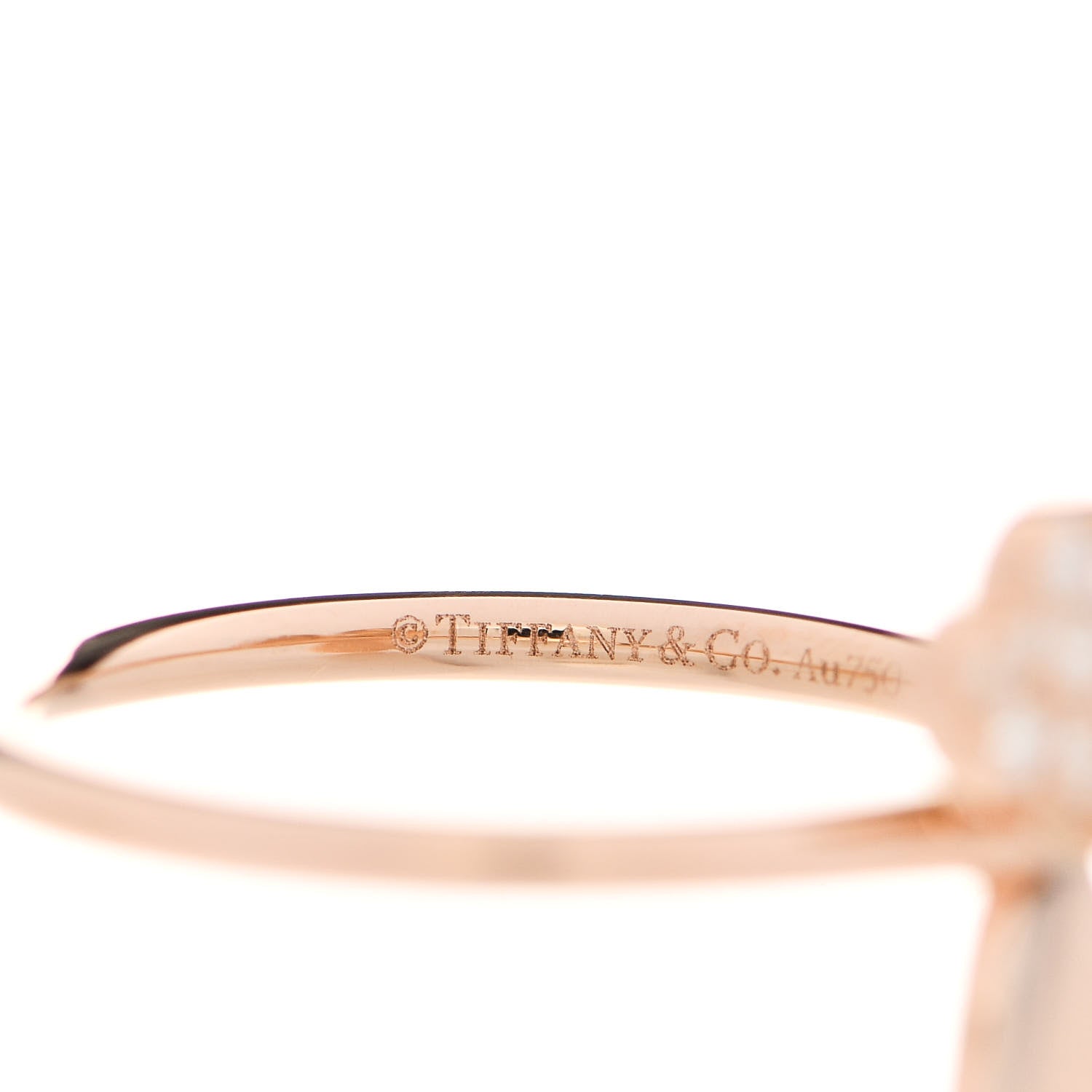 Tiffany 18K Rose Gold Diamond Paper Flowers Ring 53 6.25 4 of 5