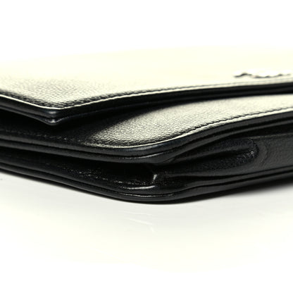 Chanel Caviar Sevruga Wallet On Chain WOC Black 5 of 7