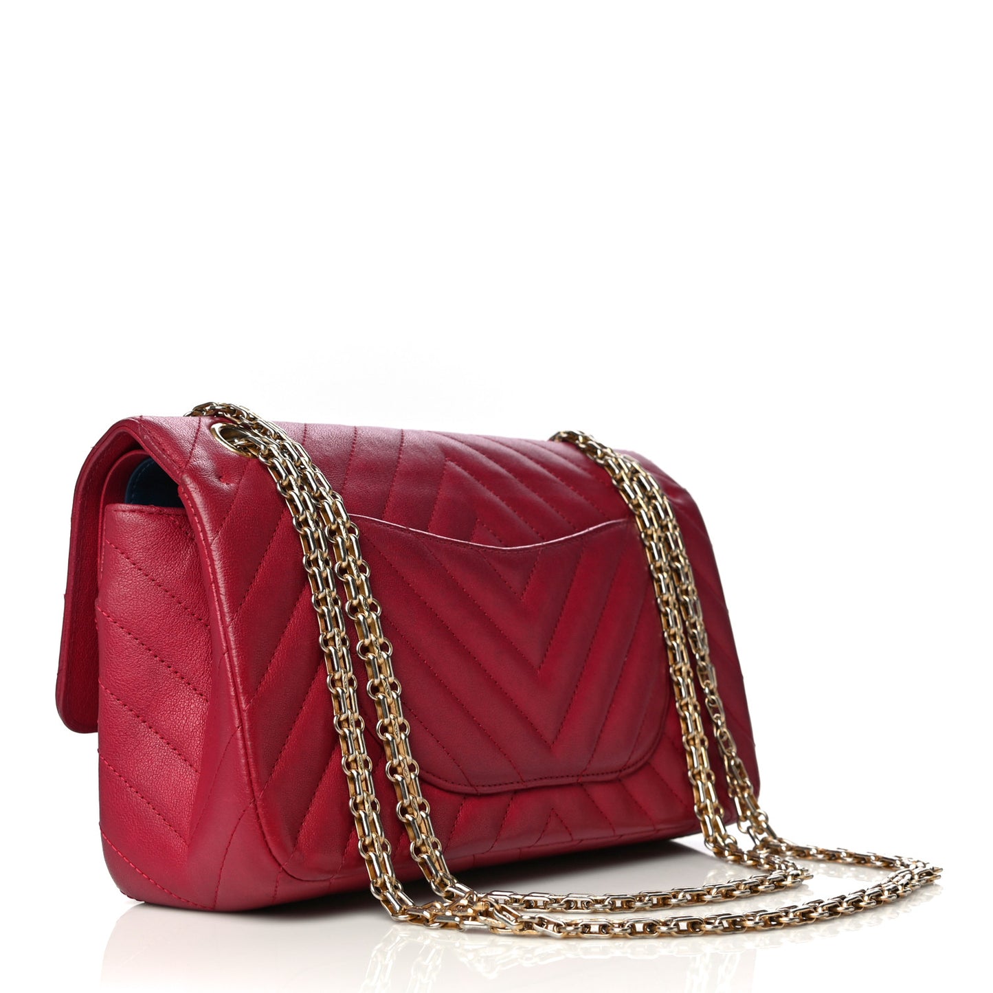 Calfskin Chevron Quilted 2.55 Reissue 225 Flap Red