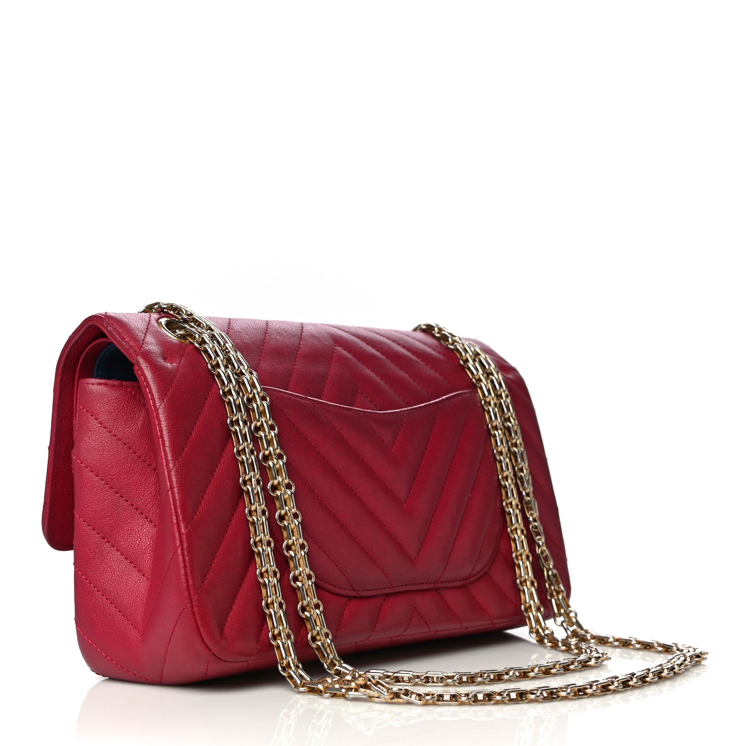 Chanel Calfskin Chevron Quilted 2.55 Reissue 225 Flap Red 3 of 25