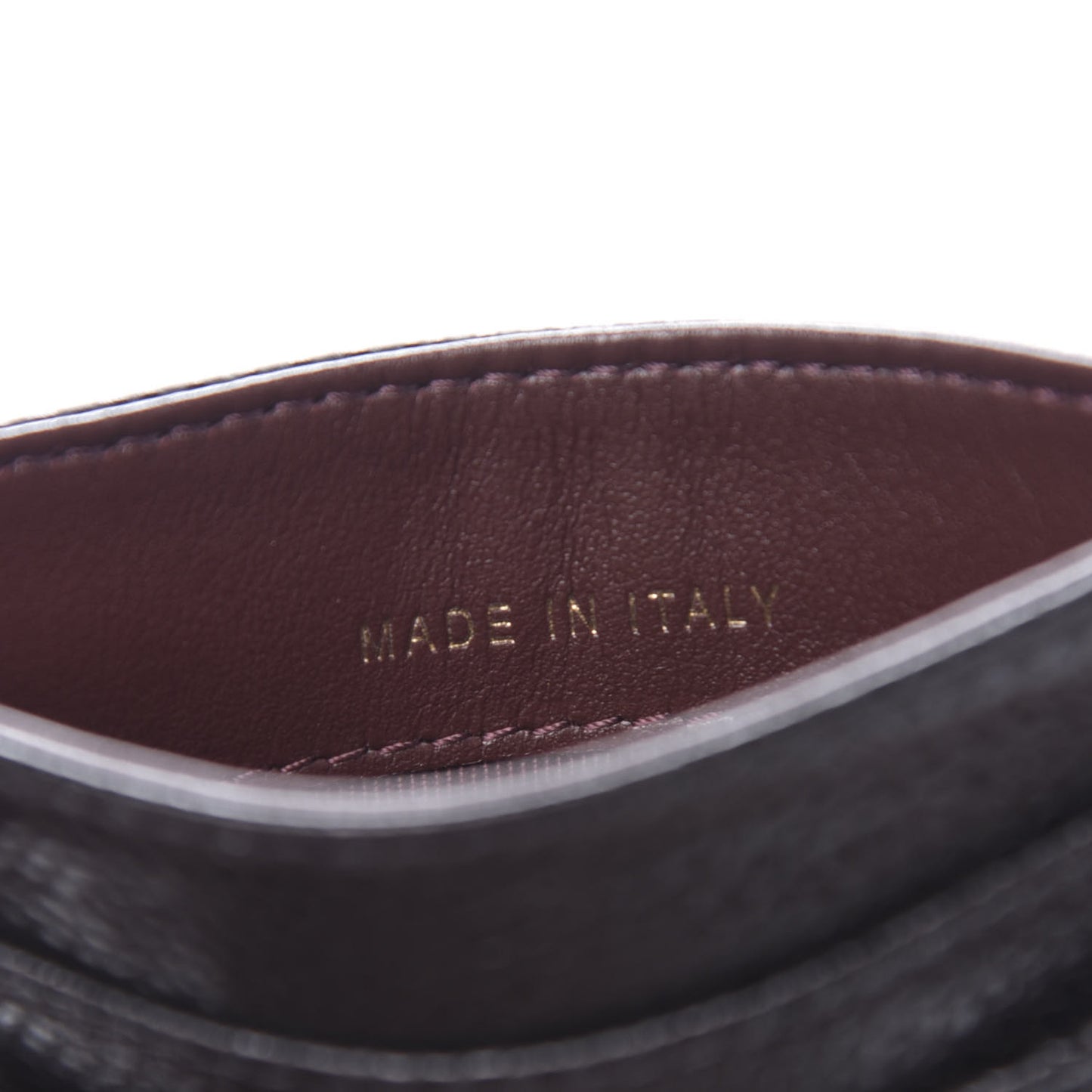 Caviar Quilted Card Holder Black