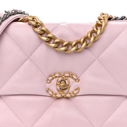 Chanel Lambskin Quilted Medium Chanel 19 Flap Light Pink 8 of 10