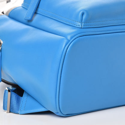 MCM Visetos Medium Stark Move Colorblock Backpack White Blue 9 of 10