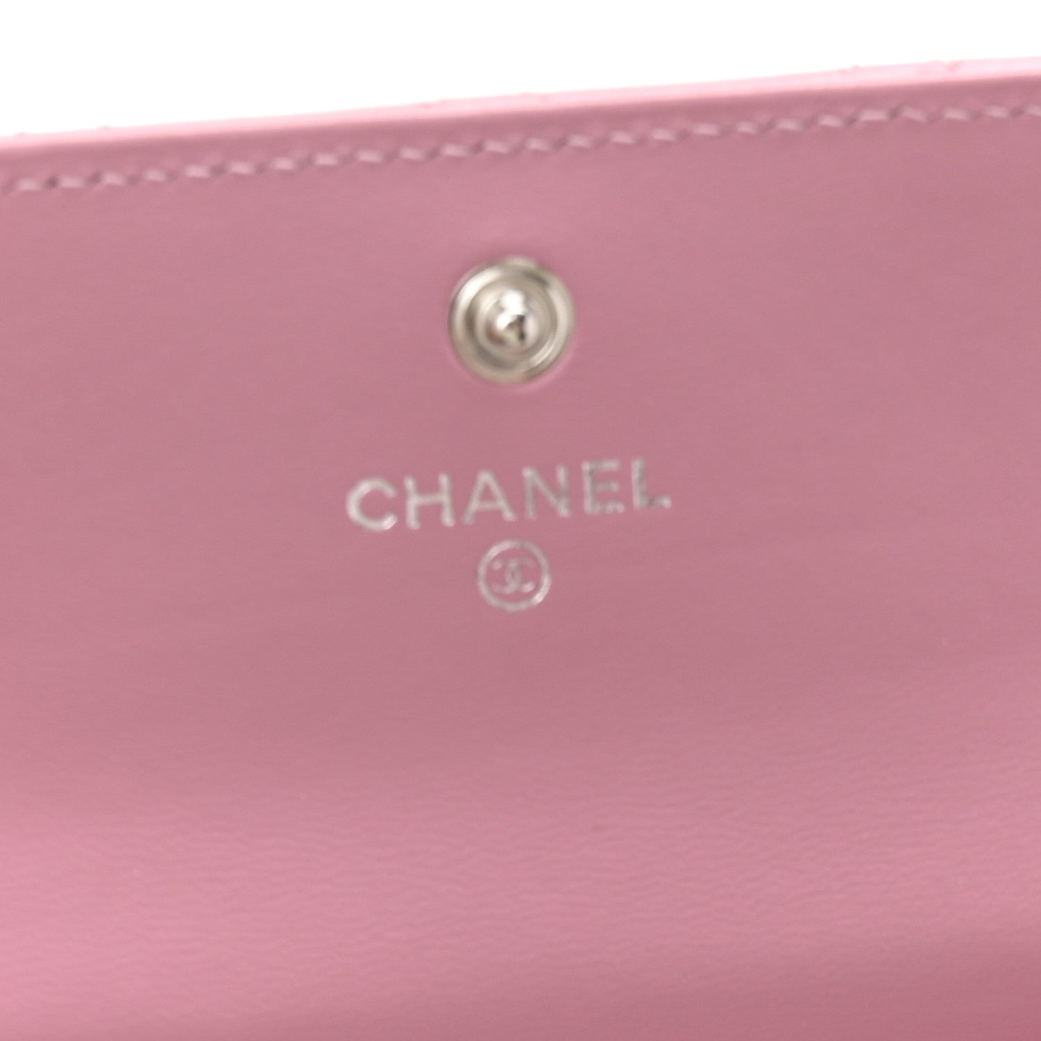 Chanel Lambskin Quilted Flap Crystal Star Card Holder Wallet Pink 10 of 18