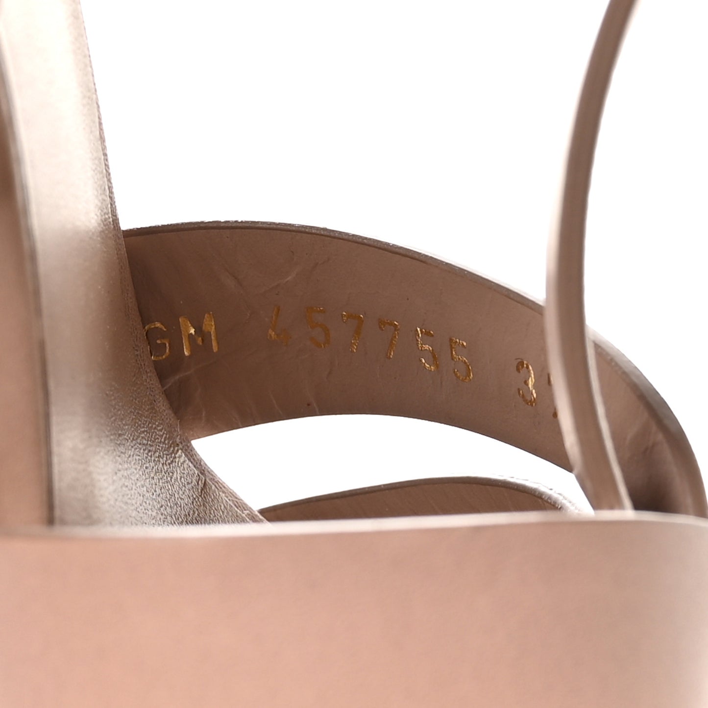 Calfskin Tribute 75 Platform Sandals 37 Nude