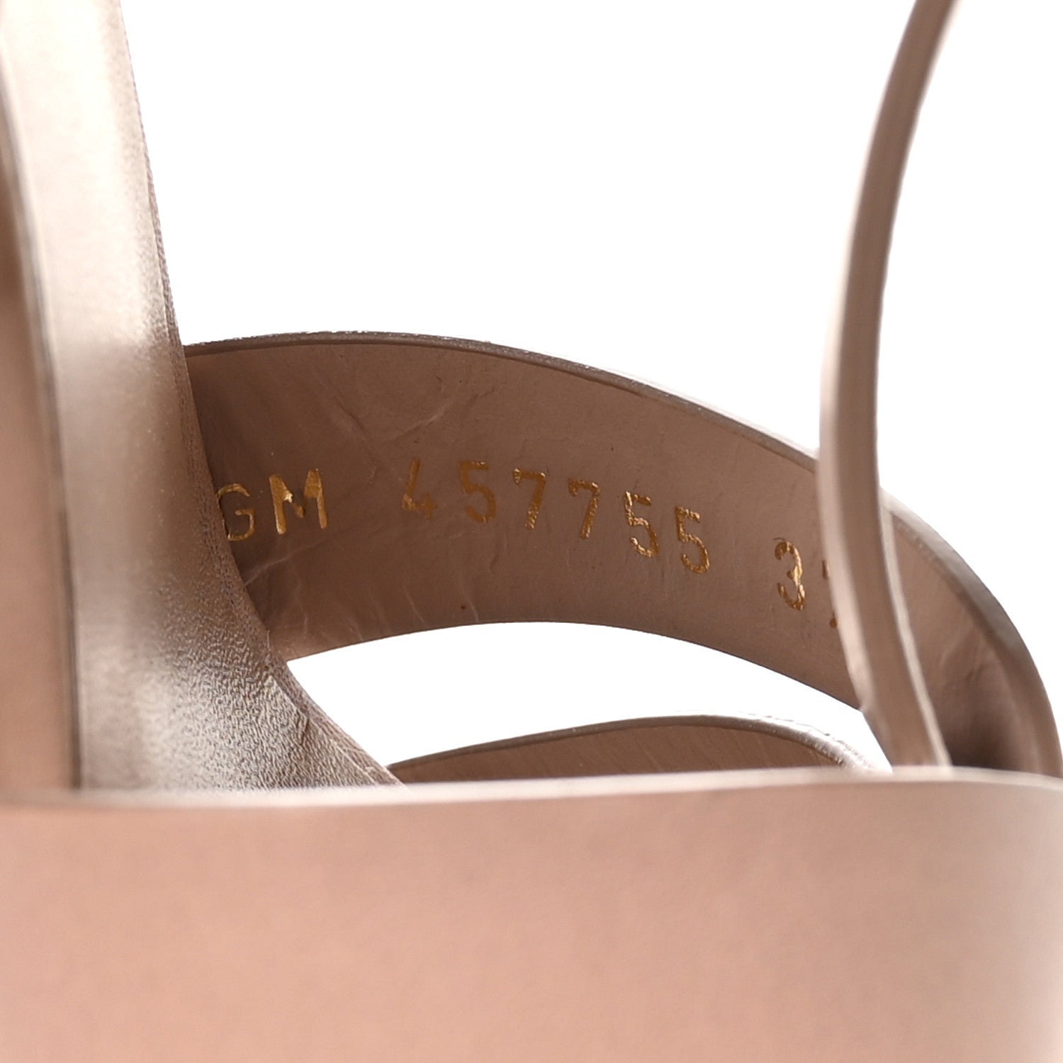 Saint Laurent Calfskin Tribute 75 Platform Sandals 37 Nude 8 of 8