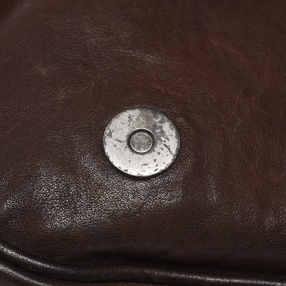 Christian Dior Calfskin Gaucho Double Saddle Bag Brown 10 of 13