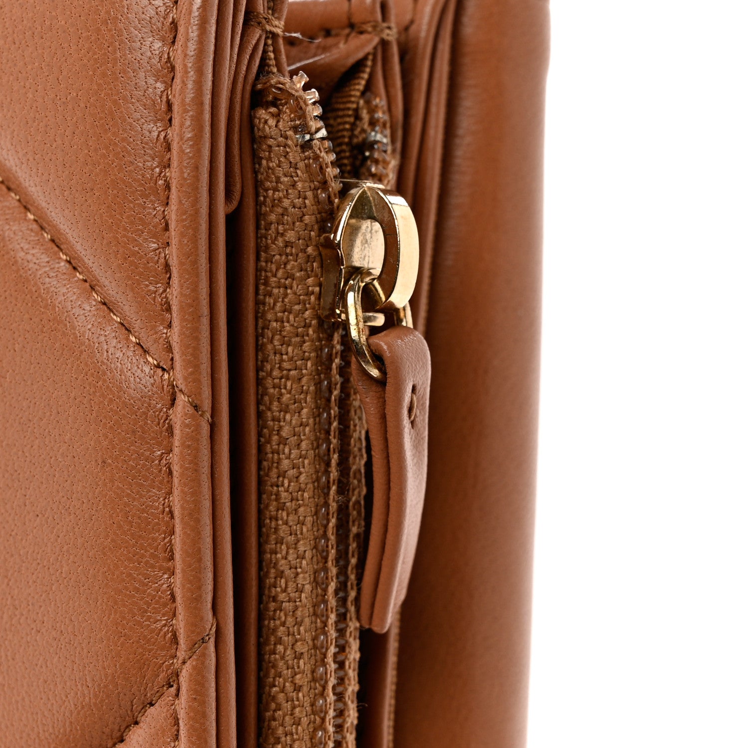 Chanel Lambskin Quilted Chanel 19 Flap Wallet Brown 21 of 21
