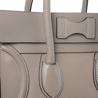 Celine Drummed Calfskin Mini Luggage Dune 12 of 21
