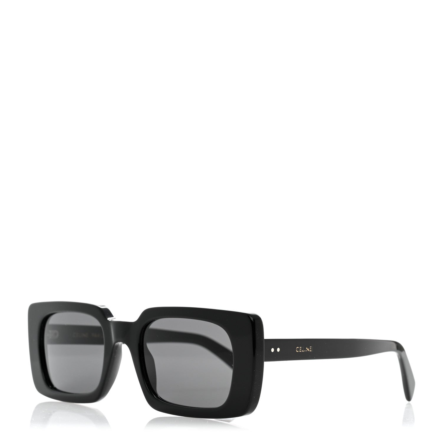 Celine Acetate Rectangular Sunglasses CL402131 Black 1 of 7