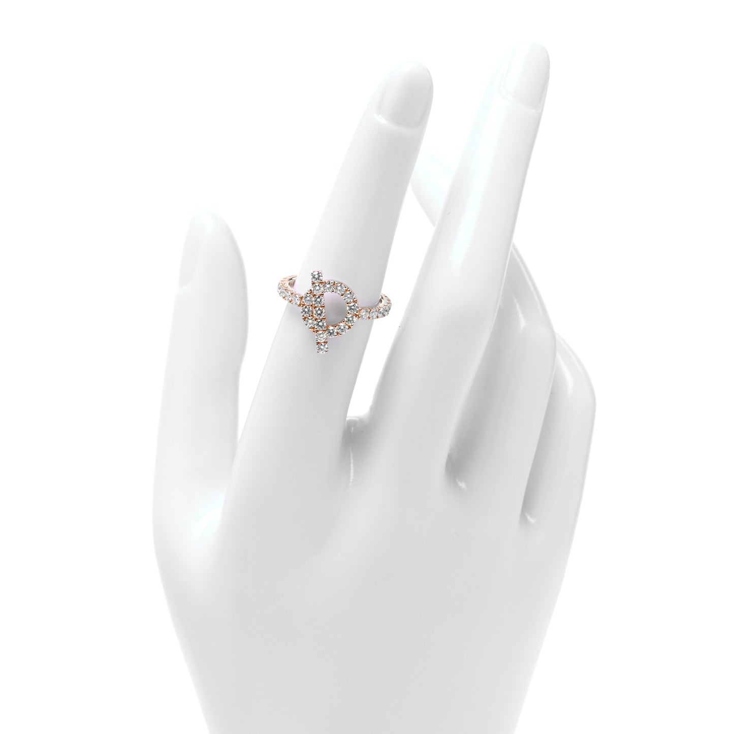 18K Rose Gold Diamond Finesse Ring 52 6