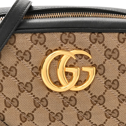 Gucci Monogram Matelasse Diagonal Small GG Marmont Chain Shoulder Bag Beige Black 8 of 10