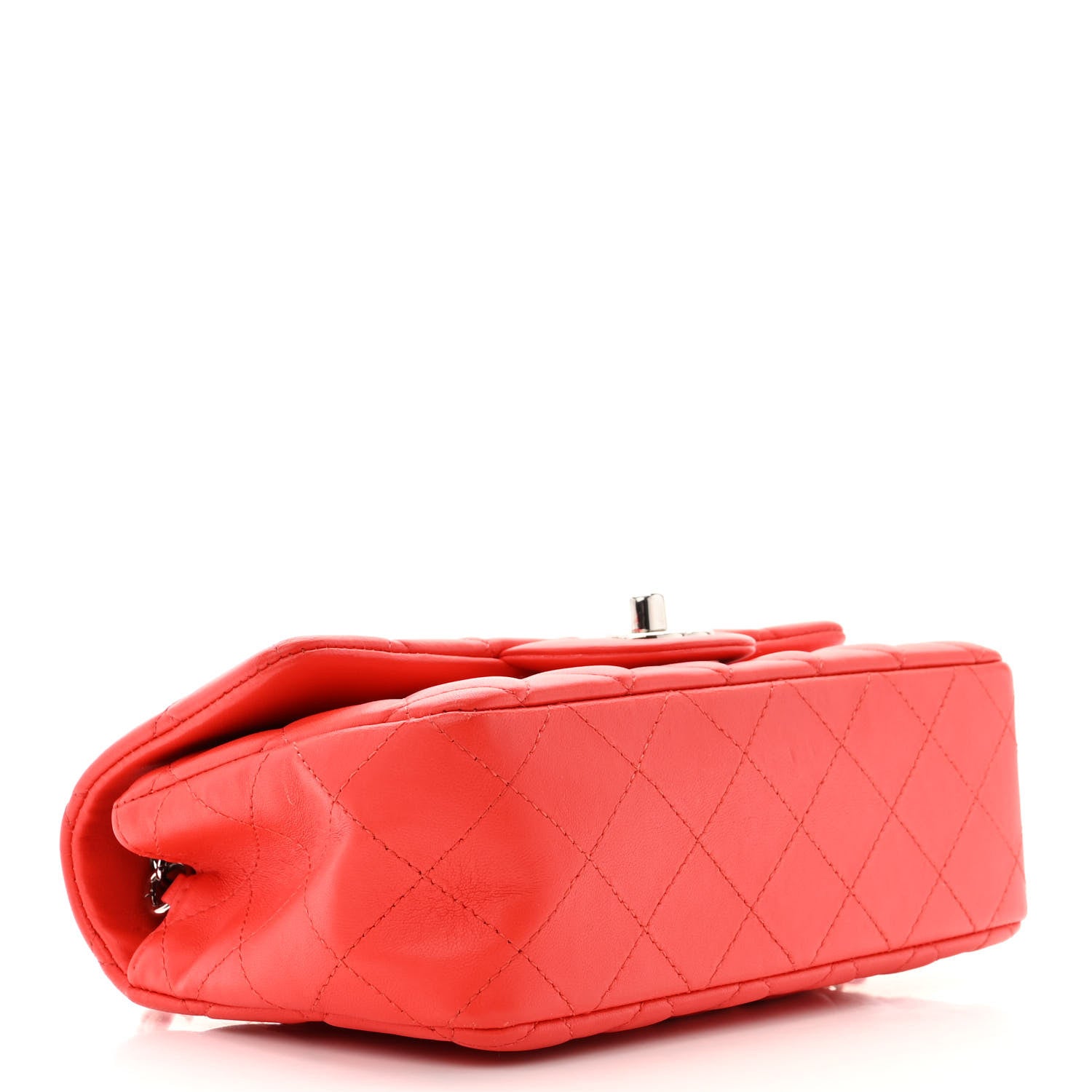 Chanel Lambskin Quilted Mini Rectangular Flap Red 4 of 12