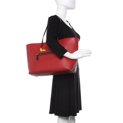 Fendi Vitello Elite Cuoio Monster Buggies Medium Roll Tote Mattone Black Multicolor Lavagna 2 of 11