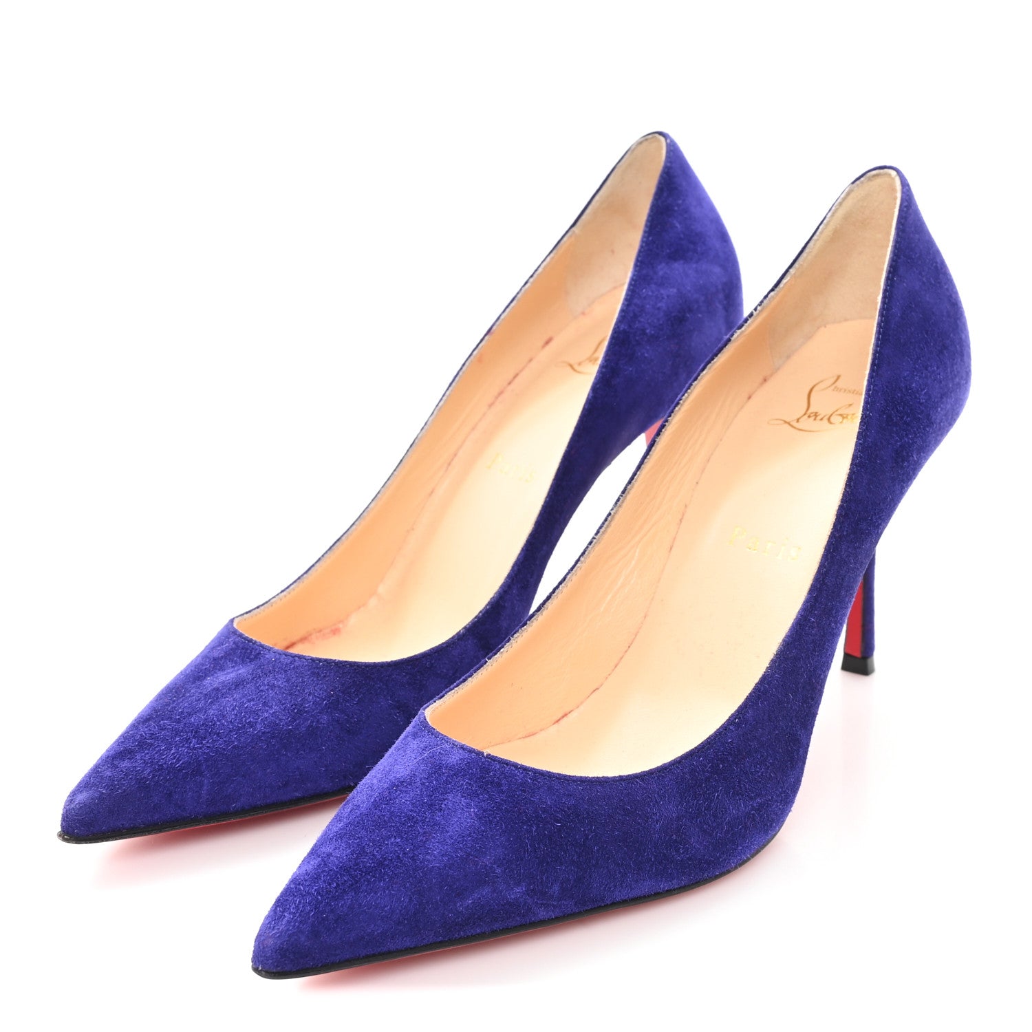 Christian Louboutin Veau Velours Decoltish 85 Pumps 37.5 Encre 4 of 9