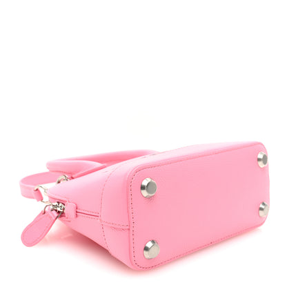 Balenciaga Signature Grained Calfskin Logo XXS Ville Top Handle Bag Rose Bubblegum Black 4 of 9